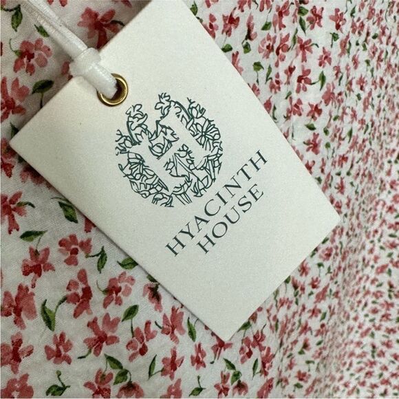 Hyacinth House Tuckernuck Textured Floral Puff Sleeve Clemons Mini Dress| Size L - Picture 9 of 10